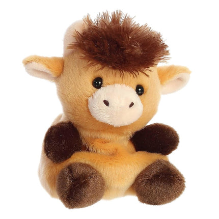 AURORA Aurora Adorable Palm Pals Hubert Highland Cow Stuffed Animal - Pocket-Sized Play - Collectable Fun - Brown 5 Inches