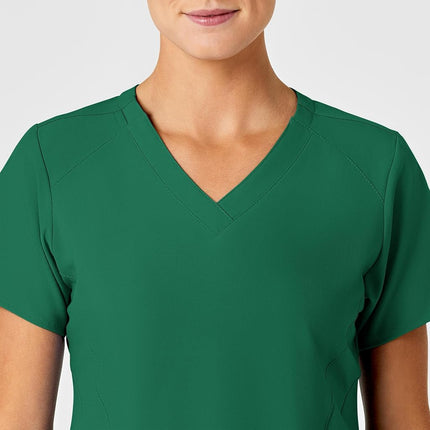 WonderWink W123 6155 Women's Stylized V-Neck Top, Hunter, 2X