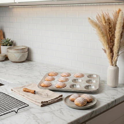 Fox Run Stainless Steel Scallop Shell Madeleine Pan, 12 French Cookie Mold Baking Pan