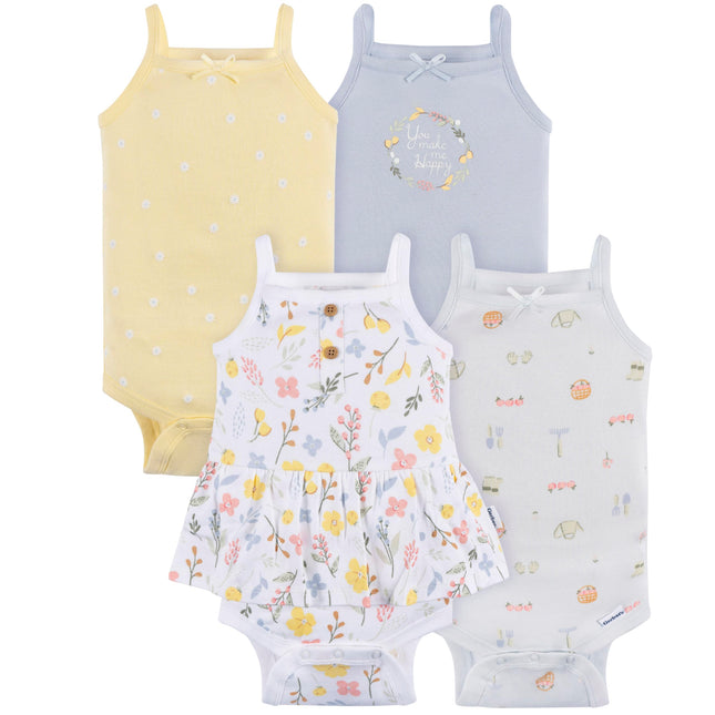 Gerber Baby Girls Multi-pack Sleeveless Onesies Bo