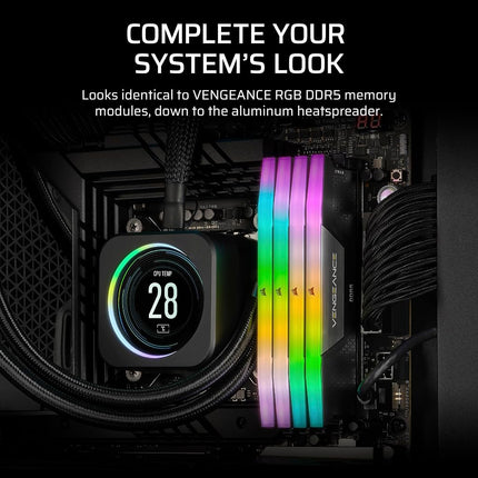 CORSAIR VENGEANCE RGB DDR5 Kit de mejora de luz (sin memoria física) - Negro