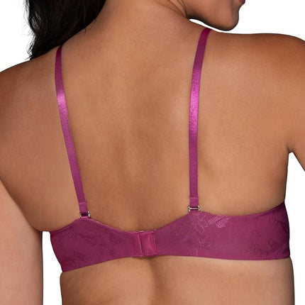 Vanity Fair Women's Ego Boost Add Push Up Bra (+1 Cup Size), Underwire - Wild Berry Jacquard, 34C