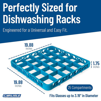 Carlisle FoodService Products Opticlean, Plastic, 19.875 x 19.875 x 1.75 Inches, Carlisle Blue