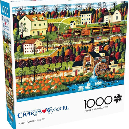Buffalo Games - Charles Wysocki - Honey Pumpkin Valley - 1000 Piece Jigsaw Puzzle for Adults -Challenging Puzzle Perfect for Game Nights - Finished Size is 26.75 x 19.75