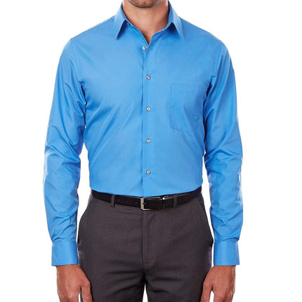 Van Heusen Men's Tall Fit Dress Shirts Poplin, Pac