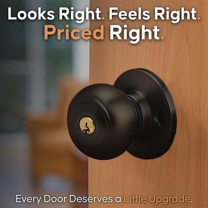 Copper Creek CK2040TB Colonial Door Knob, Keyed Entry Function, 1 Pack, Tuscan Bronze