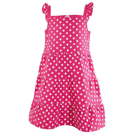 Hudson Baby Baby Girls' Cotton Dresses, Pink Black Roses, 5T