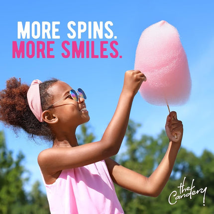 The Candery Cotton Candy Floss Sugar 32oz (2-Pack) Includes | Raspberry Blue and Strawberry | Plastic, Reusable Jars | Easy Pour Spout or Scoop | 2 LBS Jars