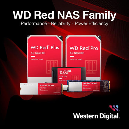 WD Red Plus 4TB NAS 3.5" Internal Hard Drive - 5400 RPM Class, SATA 6Gb/s, CMR, 256MB Cache