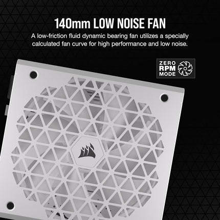 CORSAIR RM750x Shift Fully Modular ATX Power Supply - 80 Plus Gold - ATX 3.1 - PCIe 5.1 - Zero RPM - Modular Side Interface - White