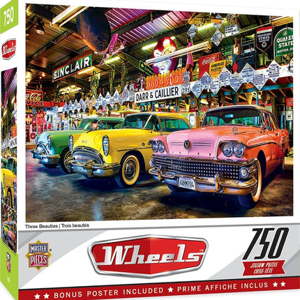 MasterPieces 750 Piece Jigsaw Puzzle for Adult, Family, Or Kids - Three Beauties - 18"X24" - Family Owned American Puzzle Company