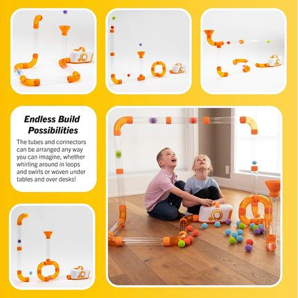 Tomy Fat Brain Toys The Original Air Toobz 3+, Air-Powered STEM Building Toys for Kids and Teens | Air Tube Science Experiments for Ages 3 Years & Older