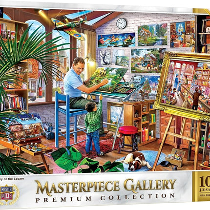 Masterpieces Gallery on the Square Jigsaw Puzzle - 1000 Piece Art Puzzle for Adults - Ages 12+