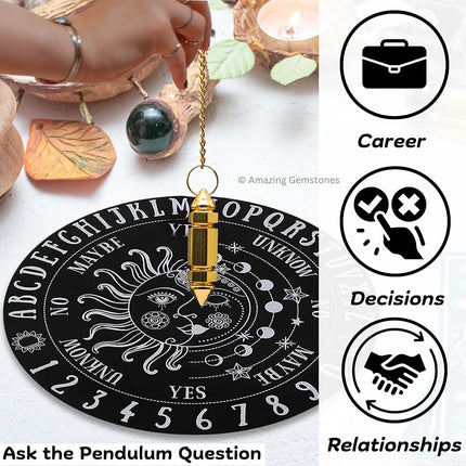 Metaphysical Metal Dowsing Pendulums for Divination, Meditation and Reiki Healing