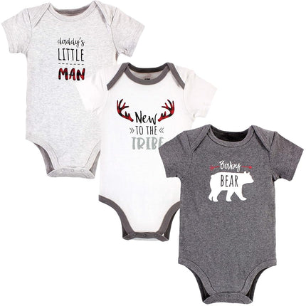 Hudson Baby Unisex Baby Cotton Bodysuits, Daddys Man, 6-9 Months