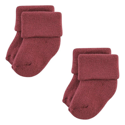 Hudson Baby Unisex Baby Cotton Rich Newborn and Terry Socks, Solid Blush Pink, 6-12 Months, Solid Blush Pink, 6-12 Months