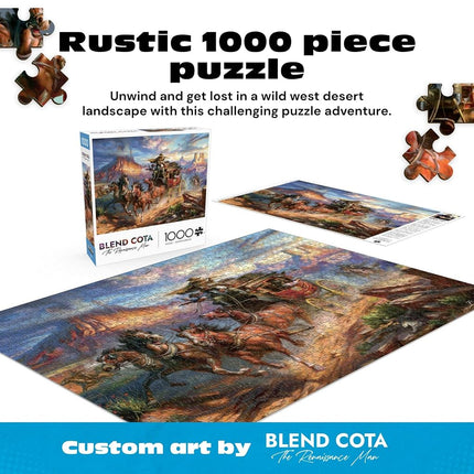 Buffalo Games - Blend COTA - Wild Wild West - 1000 Piece Jigsaw Puzzle for Adults - Challenging Puzzle Perfect for Game Nights - Finished Size is