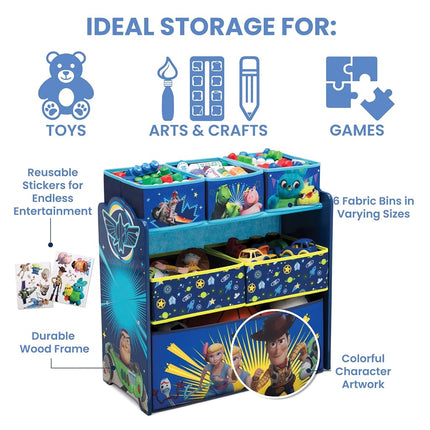 Delta Children Disney/Pixar Toy Story 4 6 Bin Design and Store Toy Organizer