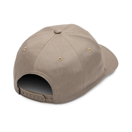 Volcom Men's Snapback Hat – Adjustable Flat Brim Cap with Logo Embroidery, Keoki Brownstone, One size