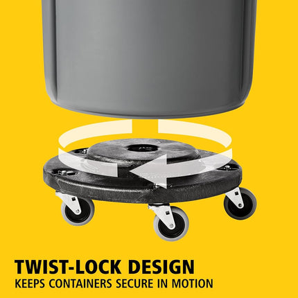 Rubbermaid BRUTE Trash Can Dolly - Black