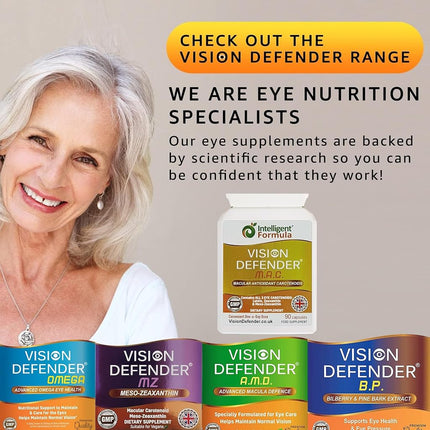 Vision Defender MAC Meso-Zeaxanthin Lutein Eye Supplement 90 Capsules