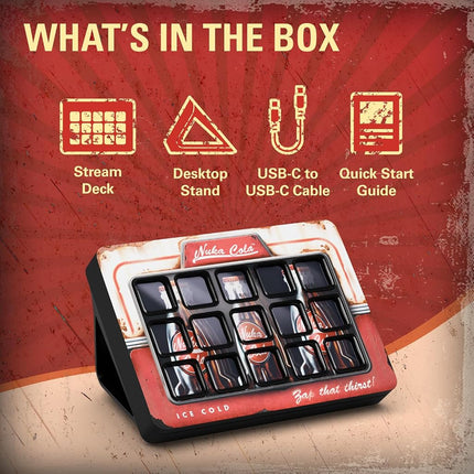 Elgato Nuka-Cola Stream Deck – Fallout Special Edition Customisable LCD Keypad for Streaming, Content Creation, and Studio Control