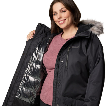 Chaqueta Larga Aislante Columbia Suttle Mountain para Mujer, 2024 Negra, 2X Talla Grande