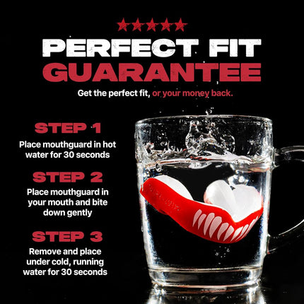SafeJawz Sports Mouthguard Dual Layer Premium Protection Adults and Junior Gum Shield with Case for Boxing, MMA, Rugby, Martial Arts, Judo and All Contact Sports