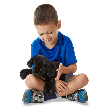 Melissa & Doug Benson Black Lab - Perro de Peluche Labrador Negro - Extra Grande, Suave, Perro Negro para Edades de 3 años en Adelante