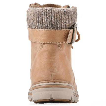 CLIFFS BY WHITE MOUNTAIN Women's Kelsie Hiking Boot, Wheat/Fabric, 7 UK