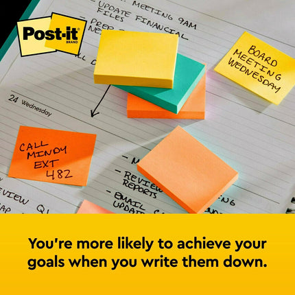 Post-it Notes 653AN Original Pads in Cape Town Colors, 1 1/2 x 2, 100-Sheet (Pack of 12)