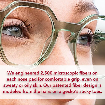 Setex Gecko Grip 1.0mm Anti Slip Nose Pads for Glasses, 5 Pair, Clear