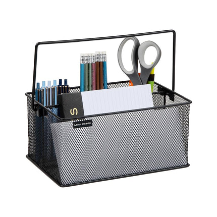 Mind Reader MESHBASKET-BLK Mesh Basket Storage, Metal, Black