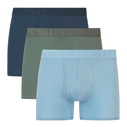 Hanes Men's Originals Boxer Briefs, Supersoft Bamb