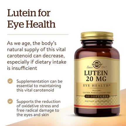 Solgar - Lutein Eye Health 20 mg. - 60 Softgels