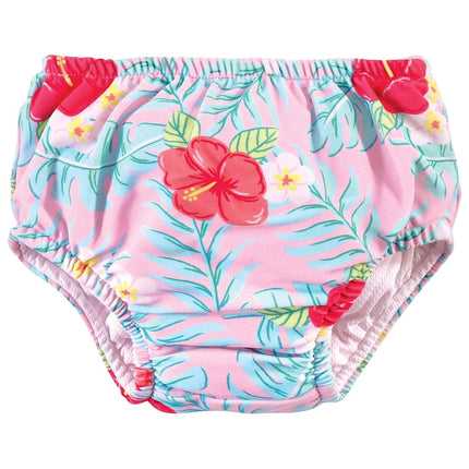 Hudson Baby Unisex Swim Diapers, Tropical Floral, 5 Toddler