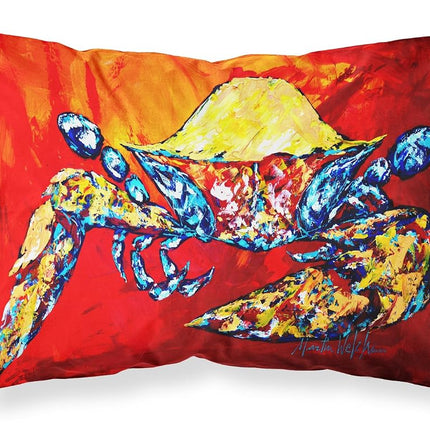 Caroline's Treasures MW1208PILLOWCASE Bring it on Crab in Red Fabric Standard Pillowcase, Standard, Multicolor