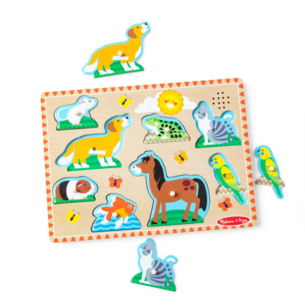 Melissa & Doug Pets Sound Puzzle � 8-Piece Wooden 