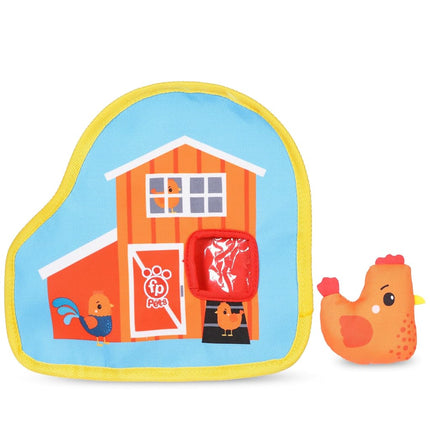 Fisher Price Chicken Coop Rip N Reveal Dog Toy
