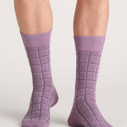 Ted Baker Men's 3 Pack Pattern Crew Dress Socks, Urban Chic/Grey Heather/Lavendula, One Size