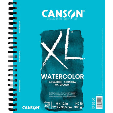 Canson XL Watercolor Pad, 140lb, Wire Bound, 30 Sh