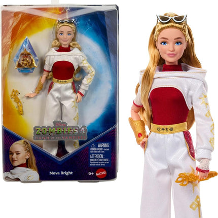 Mattel Disney Zombies 4: Dawn of the Vampires Nova Bright Fashion Doll with Removable Outfit & 5 Accessories, Inspired by the Movie, JFG33