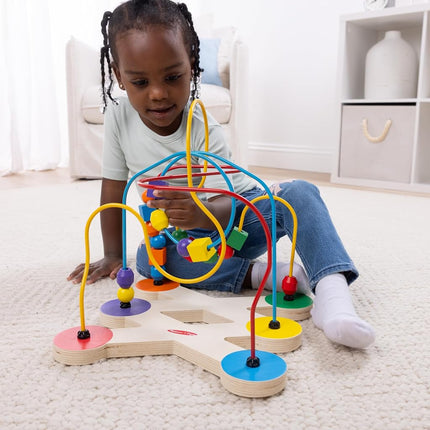 Melissa & Doug Classic Bead Maze - Wooden Educational Toy (Frustration-Free Packaging)