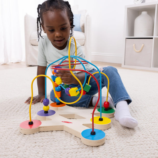 Melissa & Doug Laberinto de Cuentas Clásico - Juguete Educativo de Madera (Empaque sin Frustración)