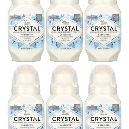 Crystal Body Roll-On Deodorant, 2.25 Ounce - 6 per