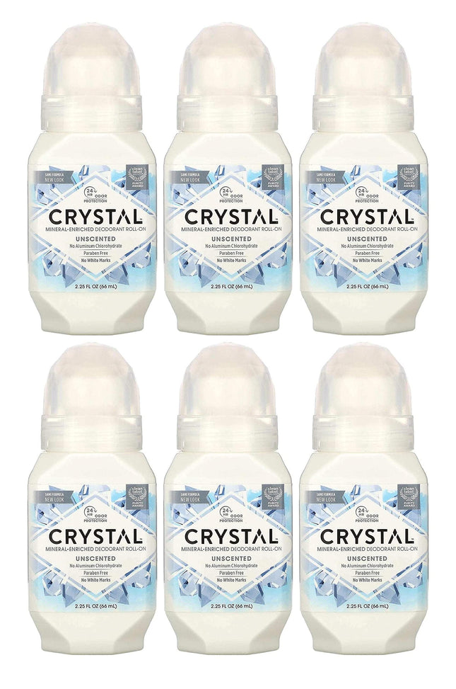 Crystal Body Roll-On Deodorant, 2.25 Ounce - 6 per