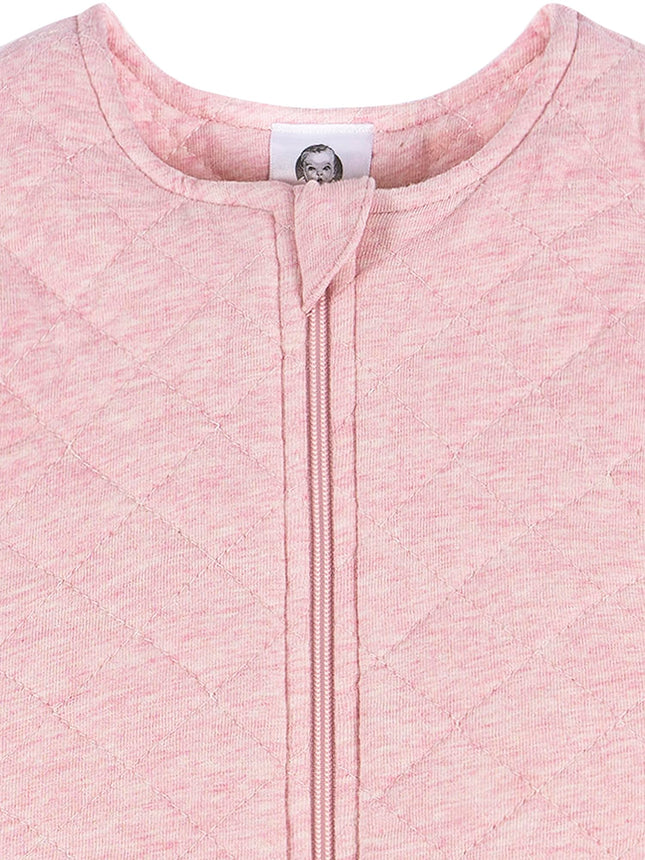 Manta portátil acolchada unisex para bebé Gerber, rosado jaspeado, de 6 a 12 meses