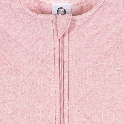 Gerber Unisex Baby Quilted Wearable Blanket, Pink Heather, 0-6 Months