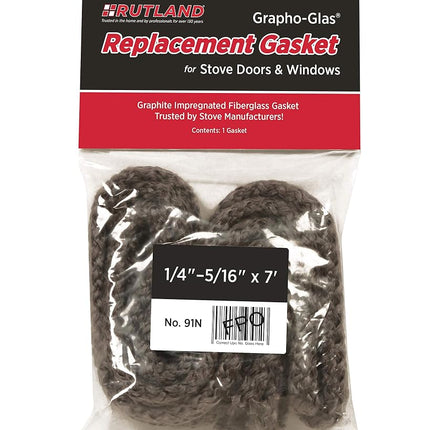 Rutland Grapho-Glas Woodstove Gasket Rope, 1/4 to 