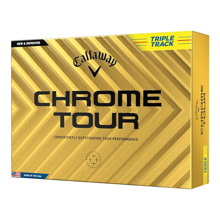 Callaway Golf Chrome Tour Golf Ball, Triple Track, Yellow